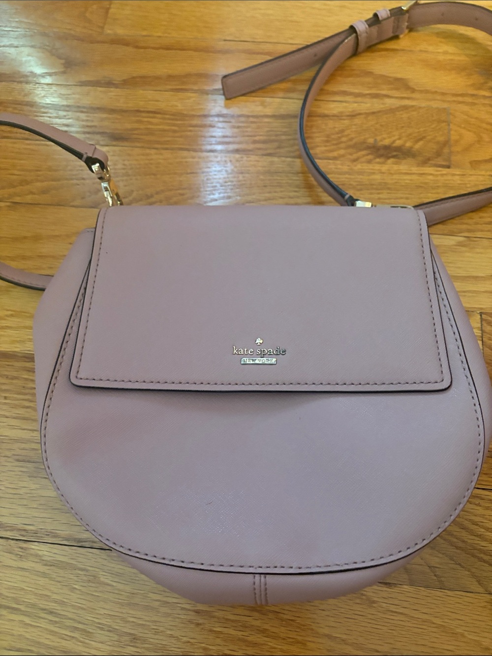 kate spade Mauve Pink Crossbody Saddle Bag